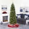 6.5ft. Pre-Lit Green Mountain Pine Artificial Christmas Tree, Clear LED Lights